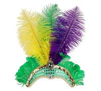 Trochate Carnival Headpiece for Women,Handmade Retro Showgirl Headpiece,For Celebration Masquerade Cocktail Gala Festival