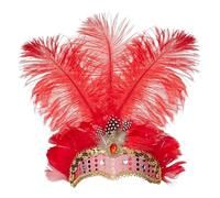 Trochate Carnival Headpiece for Women,Handmade Retro Showgirl Headpiece,For Celebration Masquerade Cocktail Gala Festival