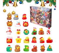 Trochate Christmas Countdown Calendar,Countdown to Christmas Duck Decoration - Collectible Mini Figures 24-Days for Kids Men Women Home Boys Girls Teen Birthday Party