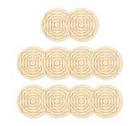 Trochate Cup Coasters,10 Piece Wooden Place Mat Tabletop - Geometric Pattern Insulated Coaster - for Tea Coffee Home Dining Desk Living Room Bar Housewarming Birthday