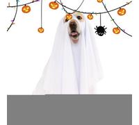 Trochate Dog Ghost Costume | Halloween Dog Cosplay Costume | Spooky Puppy Outfit for Trick or Treat Theme Pet Supplies Clothes Walk Photo Props Celebrations Kitten Cats