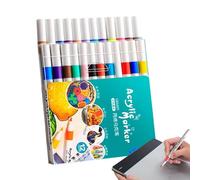 Trochate Fabric Markers For Kids - Markers Paint Pens | Art Supplies Crafts Colors, Waterproof Quick-Drying For Paper, Pottery, Stones, Backpacks