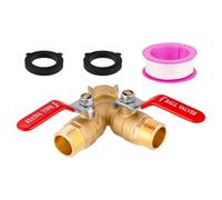 Trochate Garden Hose Splitter | 2 Way Brass Water Hose Splitter | Adapter Full Flowing 3/4 Inch GHT Thread for Irrigation Sprinkler Extension Outdoor Patio Home Rv