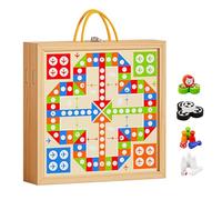 Trochate Kids Board Games - Toddler Desk Toys - Educational 7-in-1 Flying Chess Toy Wooden for Preschool Kindergarten Homeschool Educators Caregivers Girls Boys Kids Family