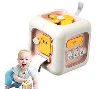 Trochate Kids Busy Activity Cube,Fine Motor Skills Educational Travel Game | Busy Activity Cube Toys,for Children Boys Girls Birthday Holiday Festive Airplane