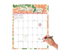 Trochate Magnetic Calendar for Refrigerator,2026 Punch-In Calendar 12-Month | Aesthetic Magnetic Schedule Countdown Punch-In Planner for Shopping List Living Room Office Dormitory Apartment
