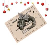 Trochate Pocket Animal Cards - Dragon Shape Inspirational Statue Toy,Cute Calming Figurine - for Kids Teens Travel Students Work Meetings Waiting Rooms Colleagues Employees Graduates Team Incentives