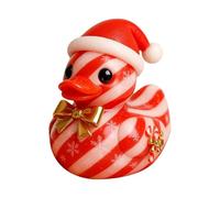 Trochate Resin Ducks,Gingerbread Christmas Ducks Figures - Cute Tree and Candy Cane Pattern Animal Decor for Table Party Bedside Workplace Fireplace Car Interior Counter Home Nursery