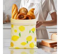 Trochate Reusable Bread Bag - Bread Container Bag for Homemade - Pouches Wraps Homemade Keeper Food Covers Supplies for Baking Home Freezer Fridge Refrigerator Kitchen