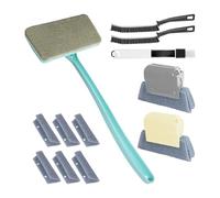 Trochate Window Groove Cleaning Brush | Mesh Screen Cleaner Brush,Scraper Detachable Long Handle Groove for Kitchen Floor Bath Grout Sink Outdoor Shower Tile House