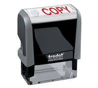 Trodat 286912 Office Printy Stamp Self-inking Copy 18x46mm Reinkable Red and Blue Ref 43241
