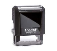 Trodat 4910 26 x 9mm - Personalised Custom Made Self-Inking Business Address Rubber Stamp - Up to 2 Lines of Text - in Blue Ink
