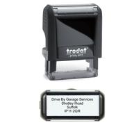 TRODAT 4911 RUBBER STAMP SELF INKING PERSONALISED COMPACT 36X13mm 4 LINE ADDRESS
