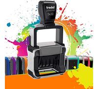 Trodat 5430 Metal Line Rectangular Date Stamp 41 x 24 mm | 1 + 1 Line | Free Print