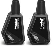 Trodat Black Ink Bottle - 28 ml - Replacement Ink for Hand Stamp Ink Pads (Pack of 2)
