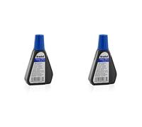 Trodat Blue Ink Bottle - 28 ml - Replacement Ink For Hand Stamp Ink Pads (Pack of 2)