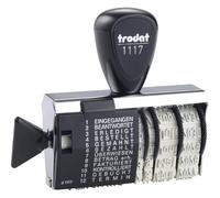 Trodat Classic 1117 Date Stamp with Word Band, German Months, Imprint Approx. 6 x 56 mm