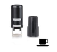 Trodat - Coffee Cup Stamp - Loyalty Card Stamper - Self-Inking Black - 11mm | Black ink creates clear impressions on loyalty cards to record purchases and reward returning customers.