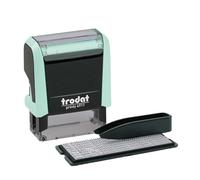 Trodat DIY Self-Inking Stamp - Printy 4911 Pastel Green - 3 lines, Black Print, 38 x 14 mm