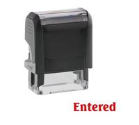 Trodat - Entered Stamp - Self-Inking Red Ink Stamper - 24 x 7mm | Red ink creates clear impressions for marking, organising and processing paperwork and office documents.