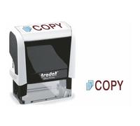 Trodat Office Printy 4912 Self Inking Word Stamp Copy 46X18mm Blue/Red Ink - 43241