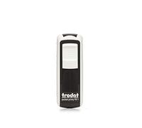 Trodat Pocket Printy 9511 Compact Self-Inking Stamp | Personalised 4-Line Text | 38 x 14 mm | Pocket-Safe Design for Professionals | Black Ink | White/Black Stamp