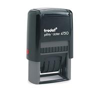 Trodat Printy 4750/L2 Self-Inking Date Stamp - Commercial Formula Paid, Blue-Red