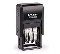 Trodat Printy 4810 Date Stamp, Month in Letters, 3.8 mm, German, Imprint Color Black, 20 x 4 mm