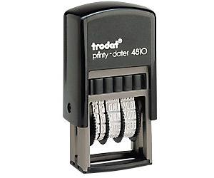 Trodat Printy 4810 Dater Self-Inking Date Stamp Black 4.1 x 2.5 x 7.3 cm