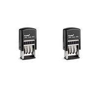 Trodat Printy 4810 Self Inking Date Stamp - Day, Months, (in Letters) Year - Black Ink Impression Size: 20 x 3.8mm (Pack of 2)
