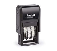 Trodat Printy 4810 Self Inking Date Stamp - Day, Months, (In Letters) Year - Black Ink Impression Size: 20 x 3.8mm