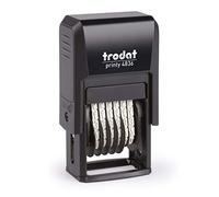 Trodat Printy 4836 Stamp 6 "Height, 3.8 mm, Black