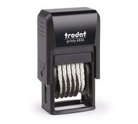 Trodat Printy 4836 Stamp 6 "Height, 3.8 mm, black 6-digit with 3.8 mm type