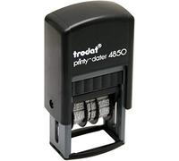 Trodat Printy 4850 Approved Dater Stamp Compact Wording Approved in Blue | APPROVED text and adjustable date; 25 x 10mm impression, Blue ink; self-inking for records and documents.