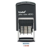 Trodat Printy 4850/L1 Dater Stamp Compact Wording Received in Blue Date in Red Ref 76313