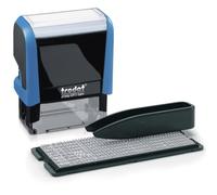 Trodat Printy 4911 DIY Self Inking Stamp, Blue Body - Black Ink, 29x54x69mm