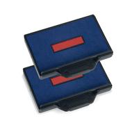 Trodat Replacement Ink Pads 6/56/2 - Pack of 2 - Red/Blue - for the Professional