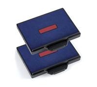 Trodat Replacement Ink Pads 6/58 - Pack of 2 - Red/Blue Ink - For The Professional 5208, 5480 and former models 4208, 4480 and 4258