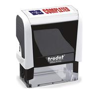 Trodat Office Printy 4912 Self Inking Word Stamp COMPLETED 46x18mm Blue/Red Ink - 77296