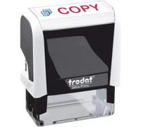 Trodat Stamp 4912 Office Printy with English Text COPY - Self Inking, Red and