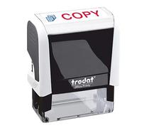 Trodat Office Printy Self-Inking Stamp 4912 COPY English text 18 x 46 mm Red & Blue Ink