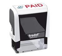 Trodat Office Printy 4912 Self Inking Word Stamp PAID 46x18mm Blue/Red