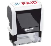 Trodat Office Printy 4912 Self Inking Word Stamp PAID 46x18mm Blue/Red