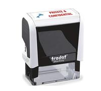 Trodat Self-Inking Word Stamp Printy 4912 - PRIVATE AND CONFIDENTIAL 46 x 18 mm Blue/Red (77307)