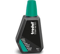 Trodat Standard Stamp Ink Refill - Water-Based, Fade-Resistant Ink for Clear Impressions - Sustainably Made Bottle with Level Indicator - Suitable for Trodat Traditional Hand Stamps - Green, 28ml