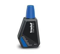 Trodat Standard Stamp Ink Refill - Water-Based, Fade-Resistant Ink for Clear Impressions - Sustainably Made Bottle with Level Indicator - Suitable for Trodat Traditional Hand Stamps - Blue, 28ml