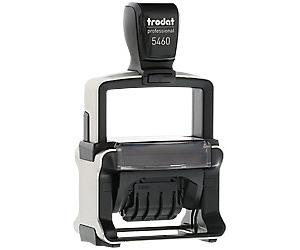 Trodat Text With Date Stamp 5460 Black 3.3 x 5.6 cm