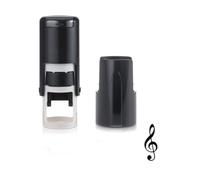 Trodat - Treble Clef Stamp - Loyalty Card Stamper - Self-Inking - 11mm | Black ink creates clear impressions on loyalty cards to record purchases and reward returning customers.
