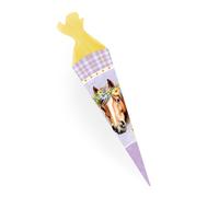 TRÖTSCH - Pferde Schultüte 35 cm zur Einschulung Geschwistertüte: Schultüte Einschulungstüte Zuckertüte Geschwistertüte Pferdemotiv Schultüte 35 cm zur Einschulung Geschwistertüte