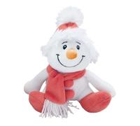 TRÖTSCH - Plüsch Schneemann rot 16 cm : Ein Schnemann zum Kuscheln und Knuddeln!